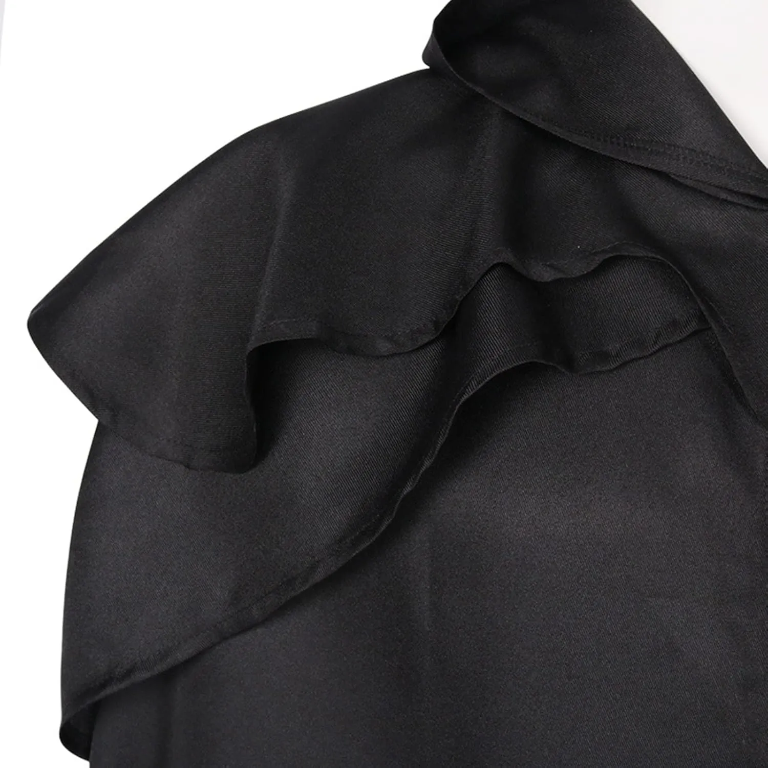 Men's Halloween Hooded Cloak Full Length Cape Costume Fashion Casual Party Stage Retro Gothic Solid Cosplay Tops