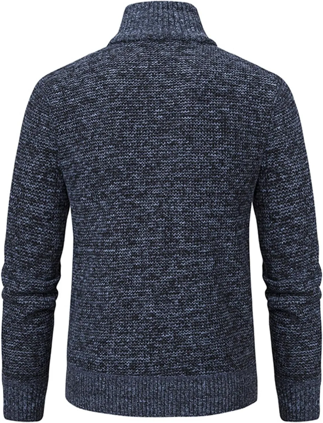 Men's Jacket Zipper Cardigan Collar Velvet Padded Coat Cotton-Padded Sweater Autumn Winter