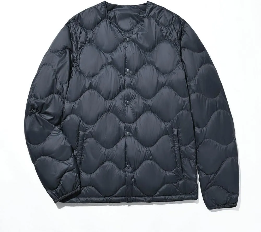 Men's Lightweight Down Jacket Collarless Down Jacket
