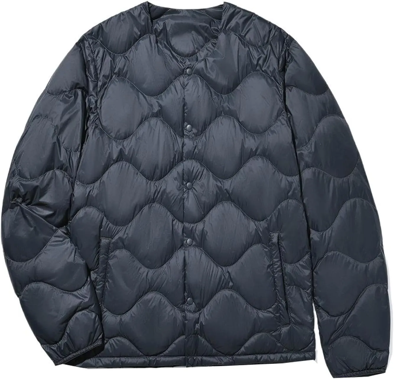 Men's Lightweight Down Jacket Collarless Down Jacket