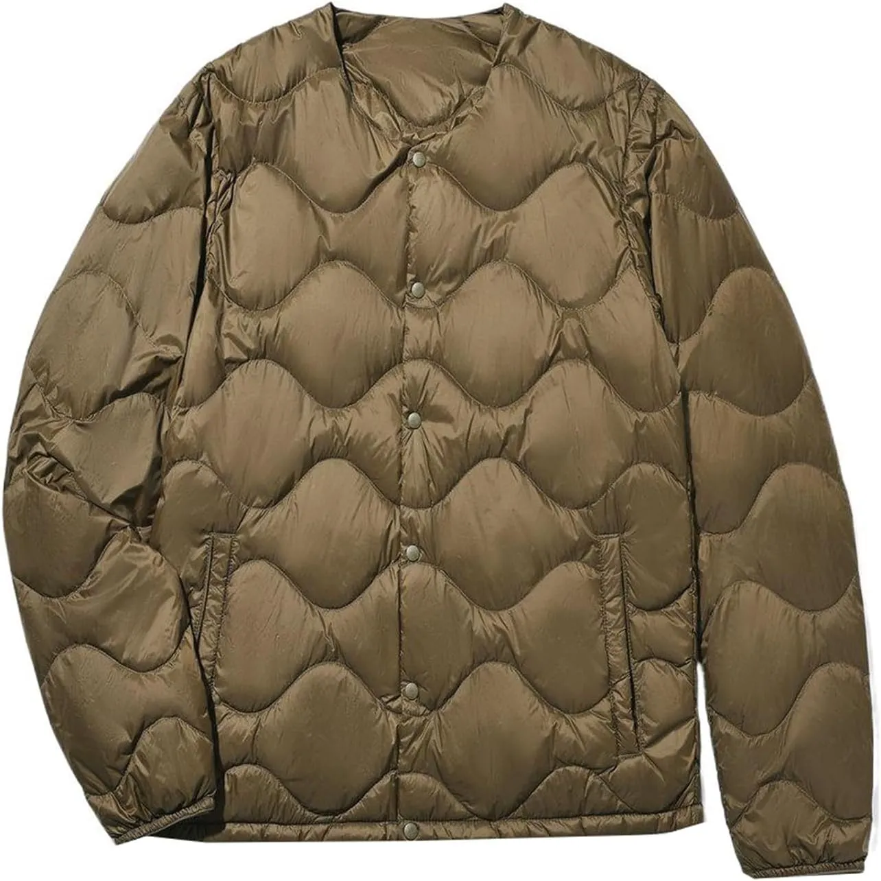 Men's Lightweight Down Jacket Collarless Down Jacket
