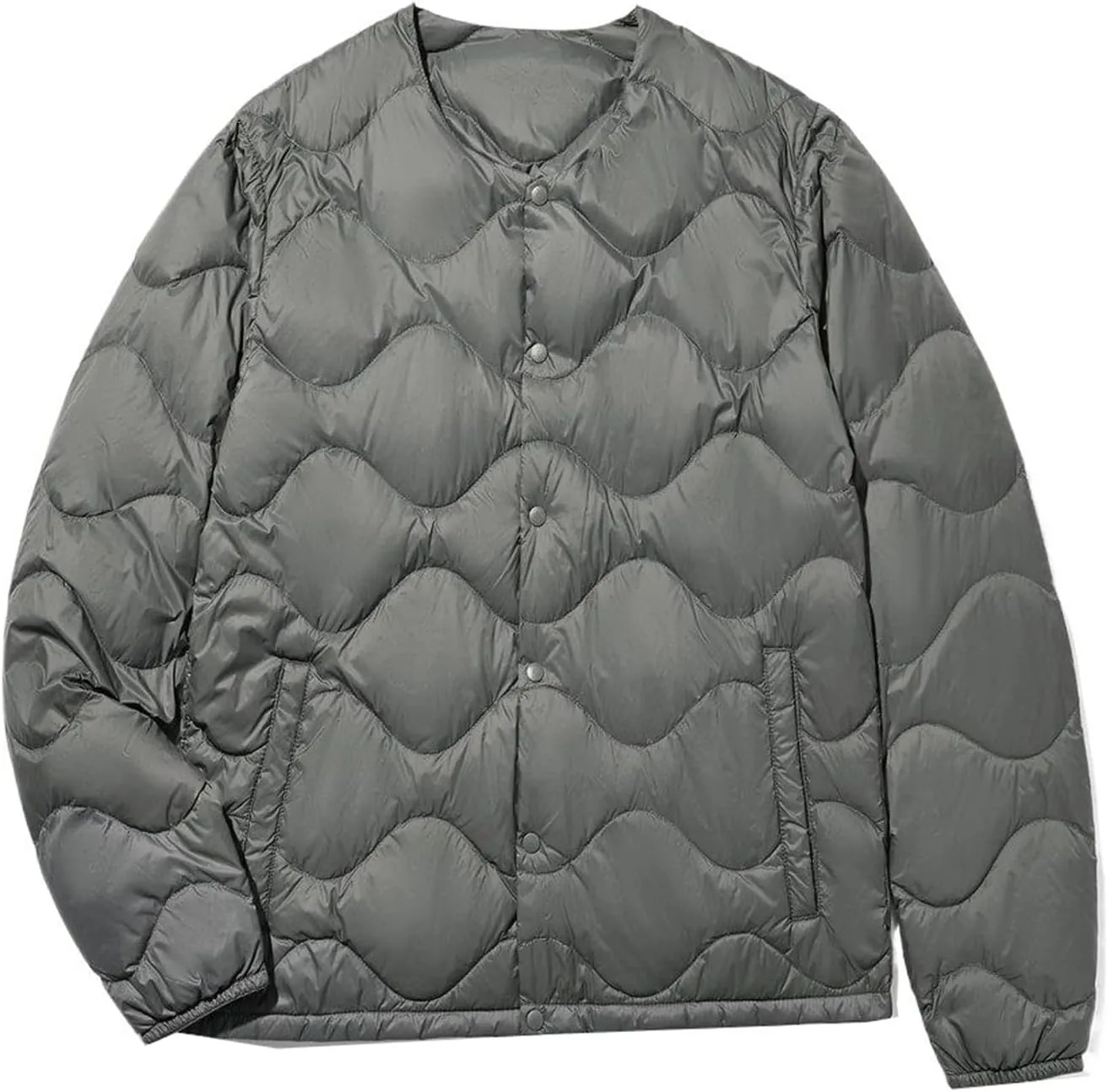 Men's Lightweight Down Jacket Collarless Down Jacket