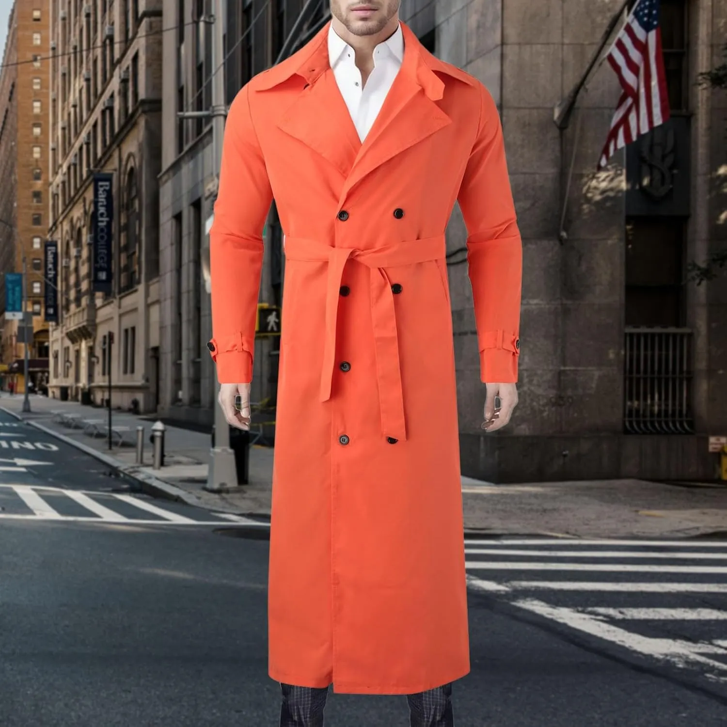Mens Trench Coat 2023 Winter Long Jacket Double Breasted Overcoat Classic Woolen Windbreaker Jacket Overcoat Suit Jackets