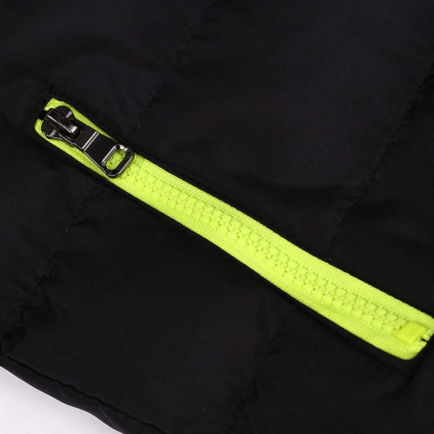 Mens Winter Jacket with Hood Quilted Puffer Down Jacket Full Zip Warm Thick Coats Cold Weather Work Outerwear