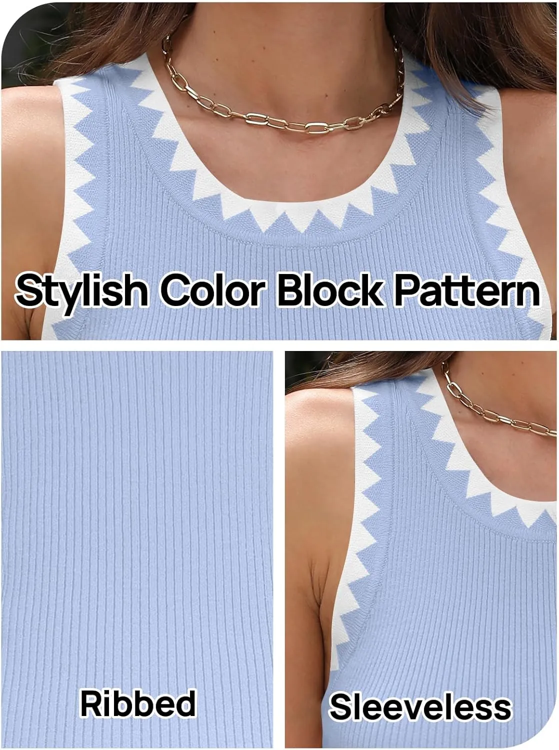MEROKEETY Women's 2025 Summer Casual Sleeveless Tank Tops Spring Ribbed Knit Crewneck Racerback Fitted Basic Shirts