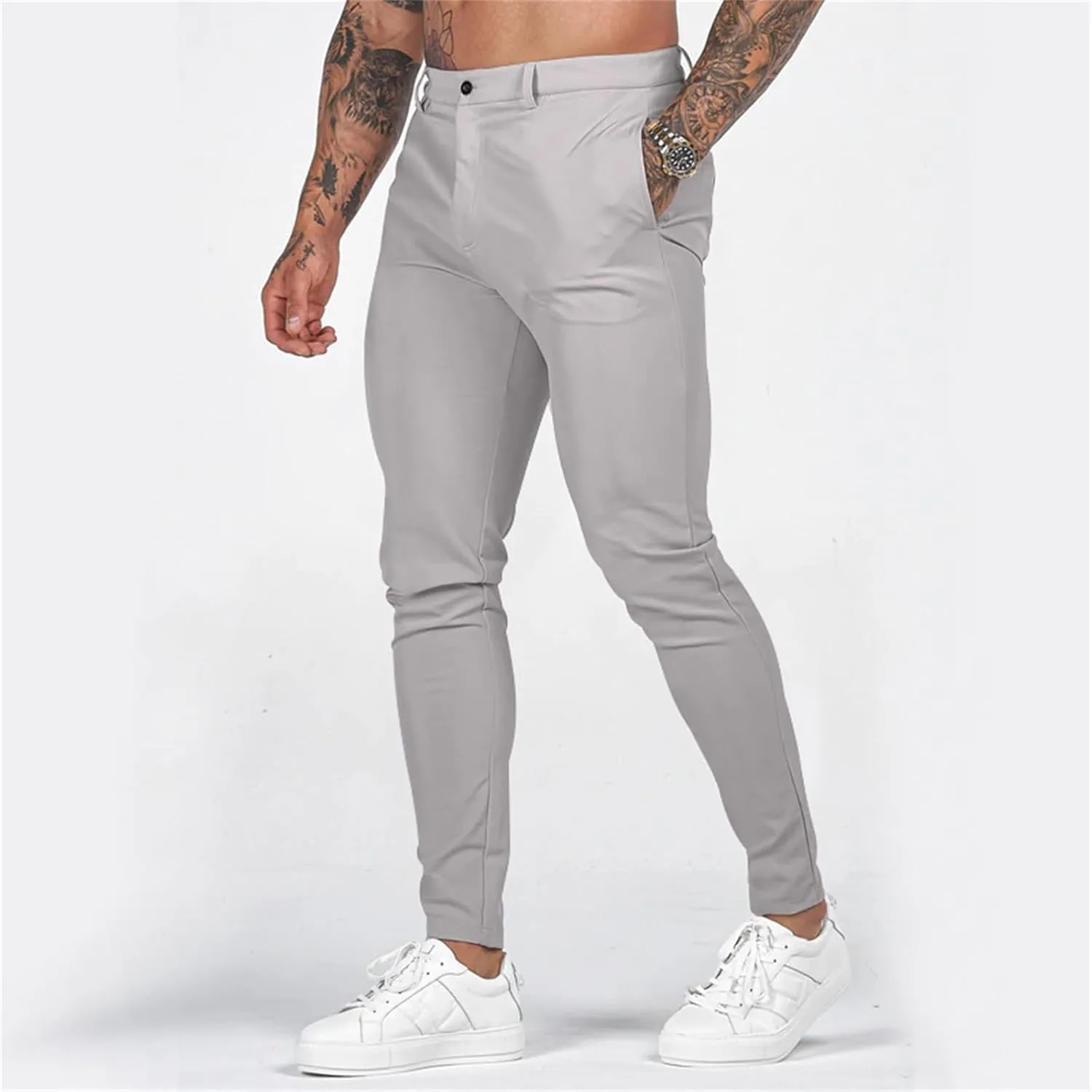 MIDOO Mens Pants Casual Relaxed Soft Fleece Active Athletic Workout Jogger Pants with Pocket and Drawstring Elastic Waist