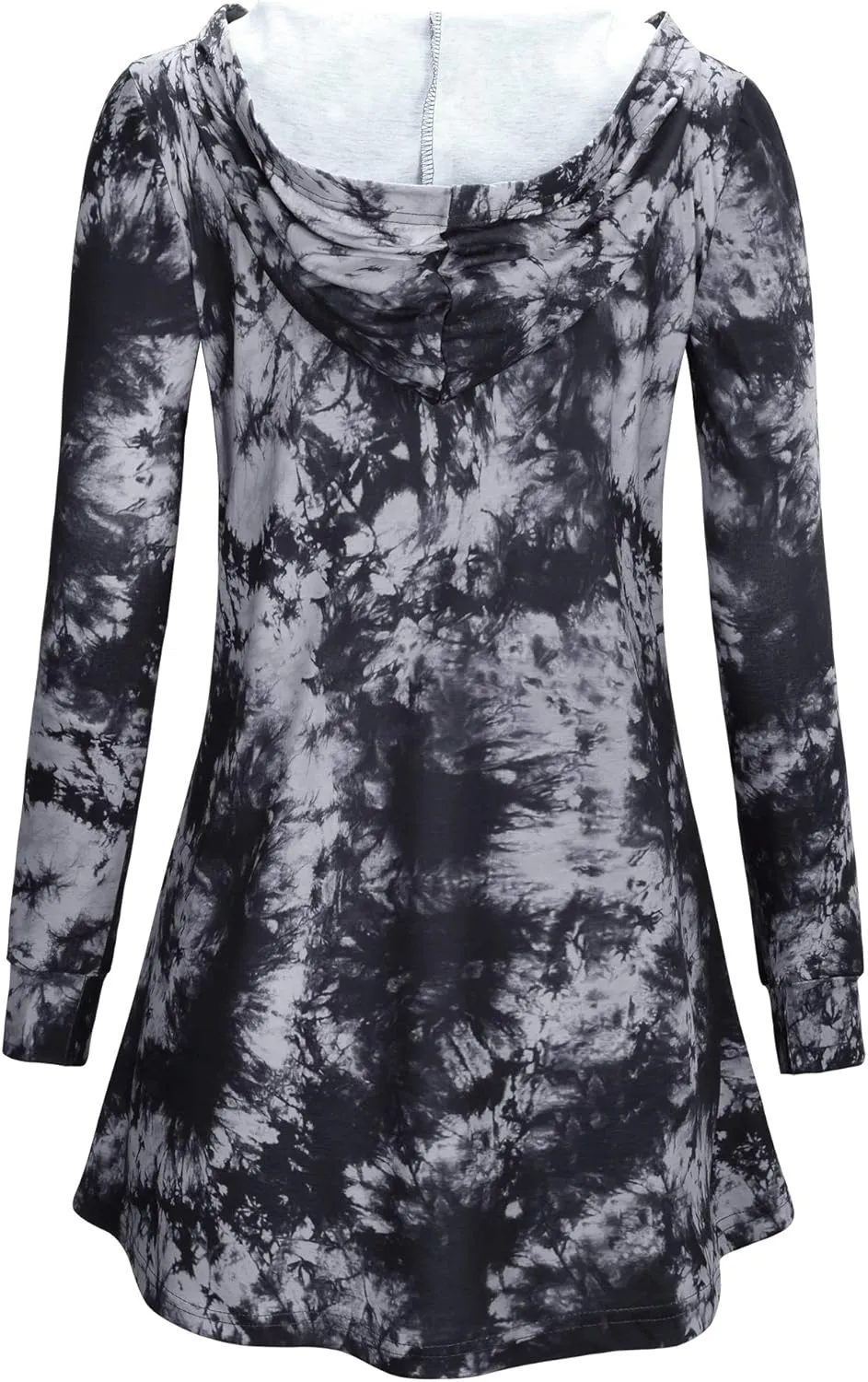 Miusey Womens Zip Up Long Hoodie Jacket Lightweight Tunic Sweatshirt Open Front Cardigan