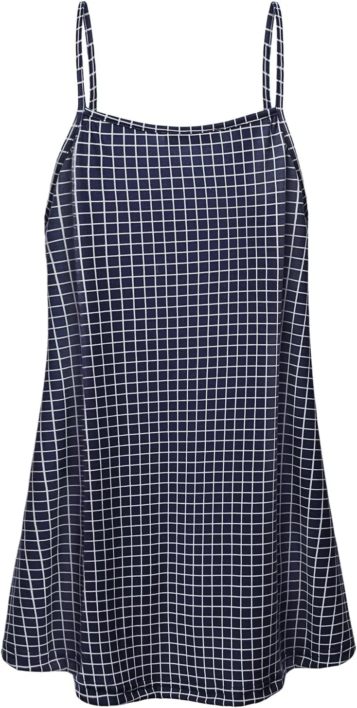 MOQIVGI Womens Summer V Neck Casual Flowy Spaghetti Strap Camisole Tank Tops