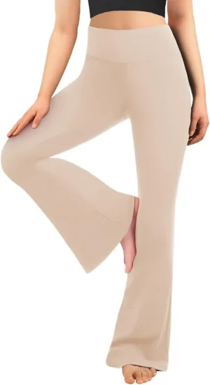 MOREFEEL Womens Bootcut Yoga Pants - Flare Leggings for Women High Waisted Active Leggings Workout Lounge Jazz Dress Pants