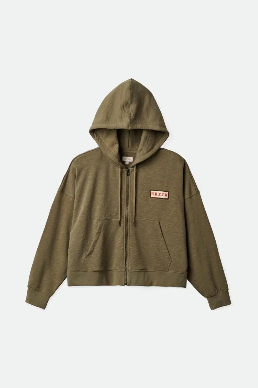Movement Oversized Zip Hoodie - Olive Surplus