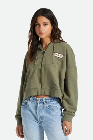 Movement Oversized Zip Hoodie - Olive Surplus