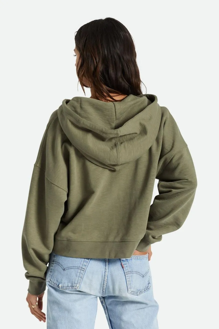 Movement Oversized Zip Hoodie - Olive Surplus