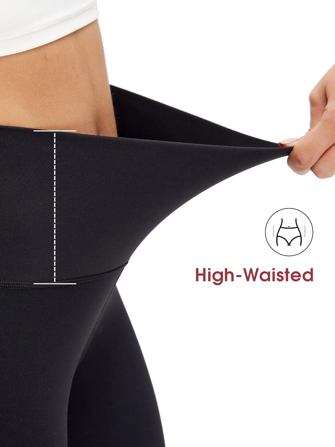 NANJI High Waisted Leggings for Women - Buttery Soft Yoga Pants, Squat Proof Stretch Workout Running Casual Leggings