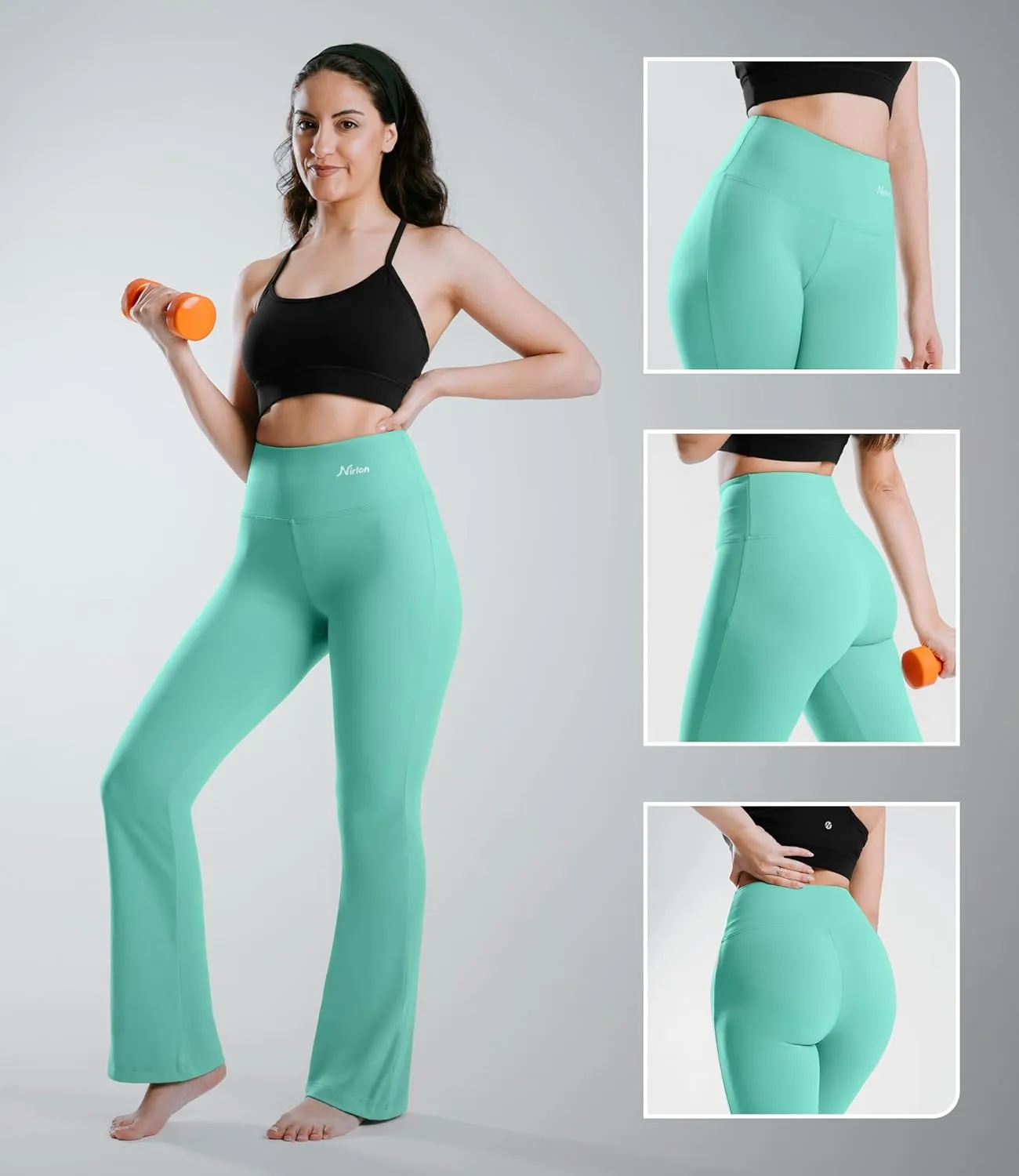 NirLUX Bootcut Yoga Pants - Soft Leggings for Women Regular & Plus Size Womens Leggings Tummy Control for Gym & Yoga