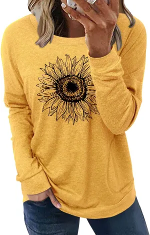 onlypuff Women's Pocket Shirt Graphic Tunic Tops Sweatshirts