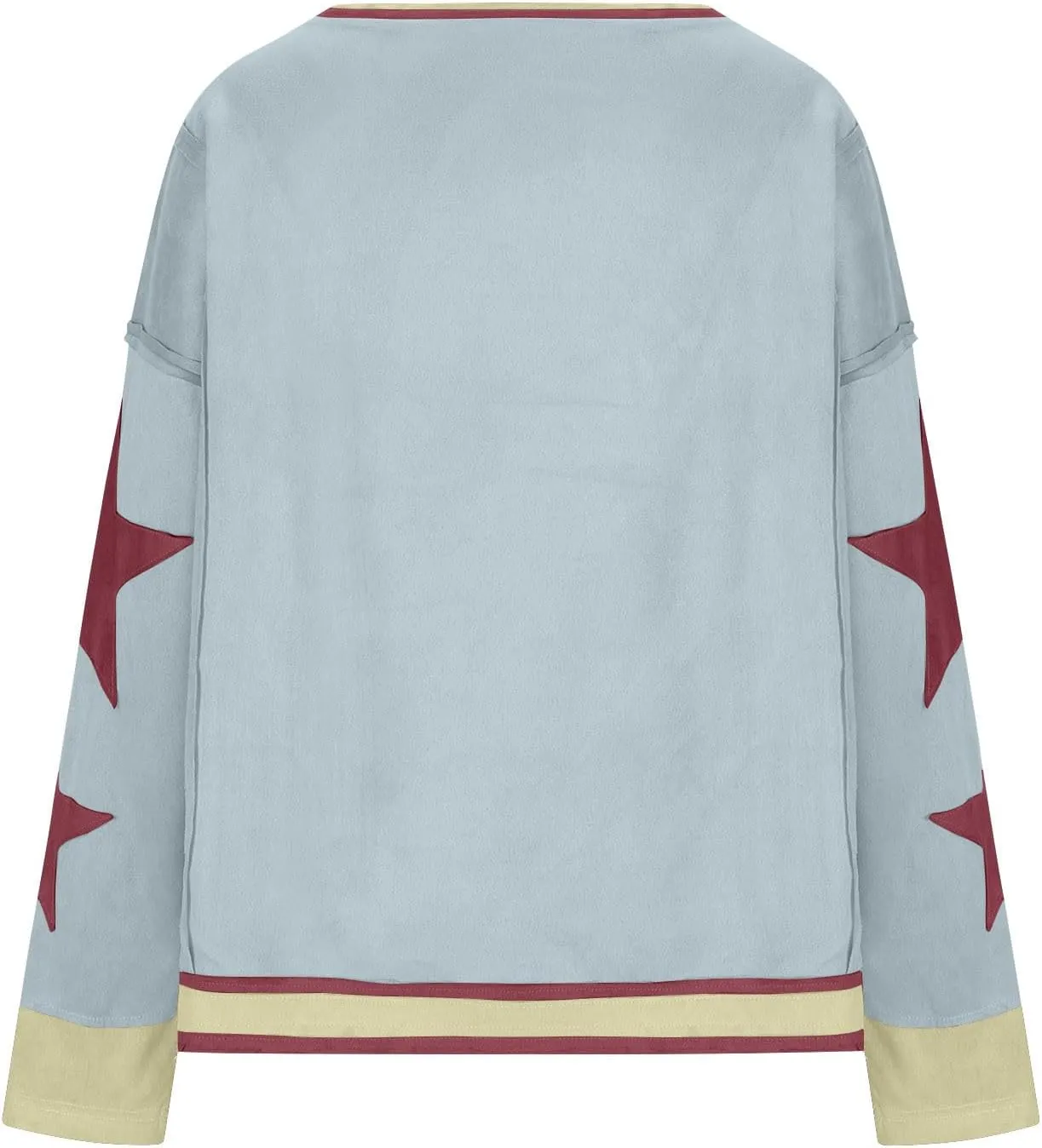 Oversized Sweatshirts For Women Crewneck Long Sleeve Casual Pullover Color Block Hoodie Tops Y2K Fall Clothes