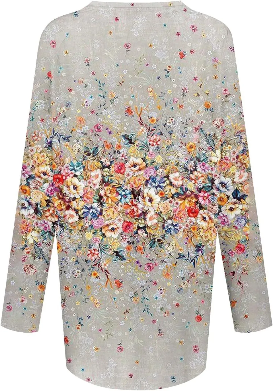 Oversized Tshirts for Women Long Sleeve Womens Tops Dressy Casual Fall V Neck Tunic Tops, Small-8X-Large