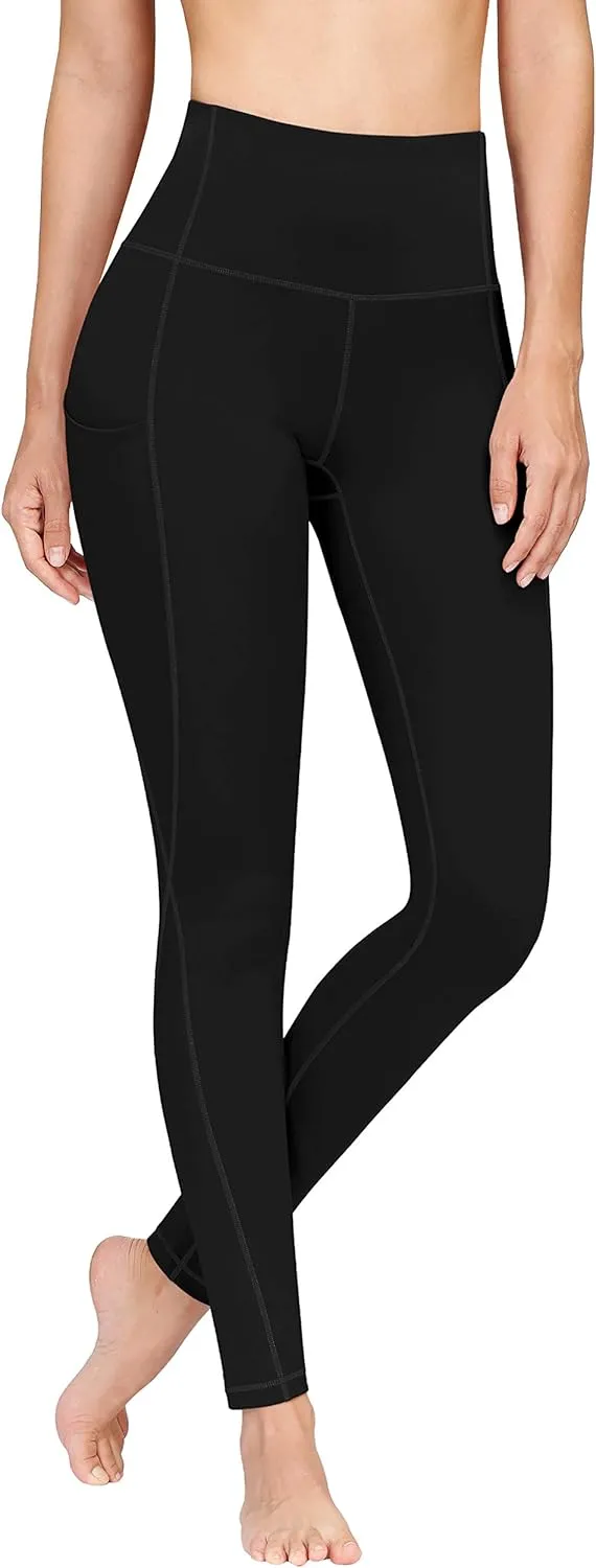 PHISOCKAT 2 Pack High Waist Yoga Pants with Pockets, Tummy Control Leggings, Workout 4 Way Stretch Yoga Leggings