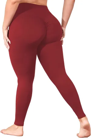 Plus Size Butt Lifting Leggings with Pockets for Women, L-5XL Yoga Pants Tummy Control, High Waist Workout Leggings