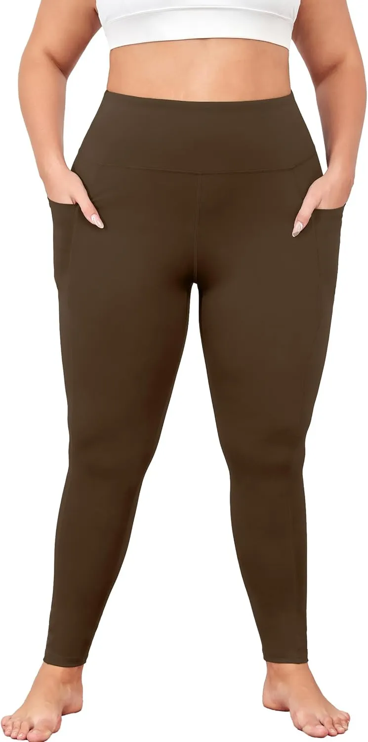 Plus Size Butt Lifting Leggings with Pockets for Women, L-5XL Yoga Pants Tummy Control, High Waist Workout Leggings
