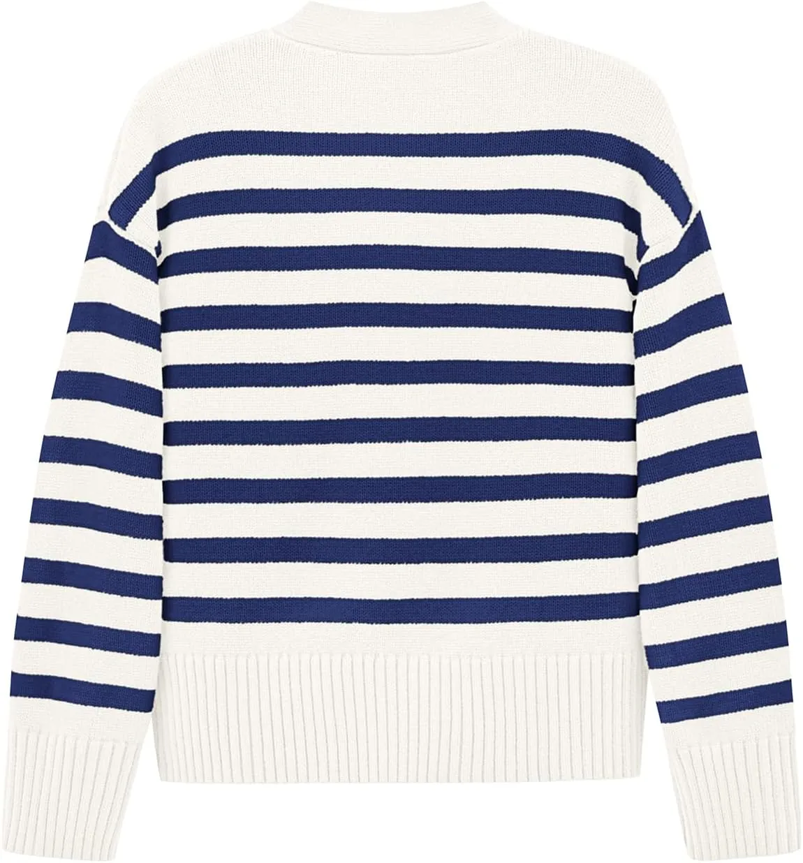 PRETTYGARDEN Women's Long Sleeve Striped Open Front Cardigan Sweaters Button Down Knit Lady Jackets 2025 Fall Outfits