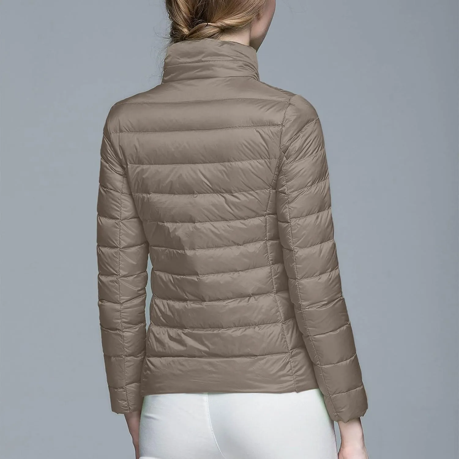 Puffer Jacket for Women Packable Lightweight Fall Winter Down Jacket Warm Slim Fit Casual Bubble Coat for Travel Outdoor