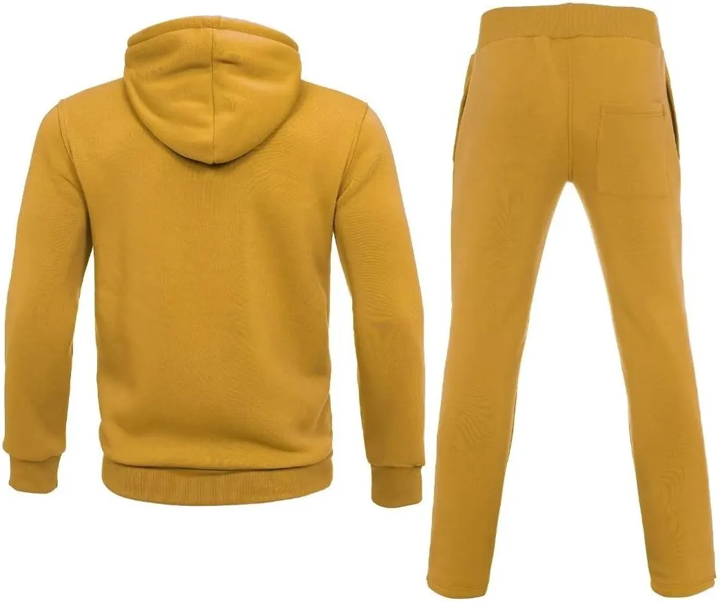 R RAMBLER 1985 Men's Track suit set Thick Fleece Hoodie Sweatsuit 2 pieces,casual winter warmer outfit