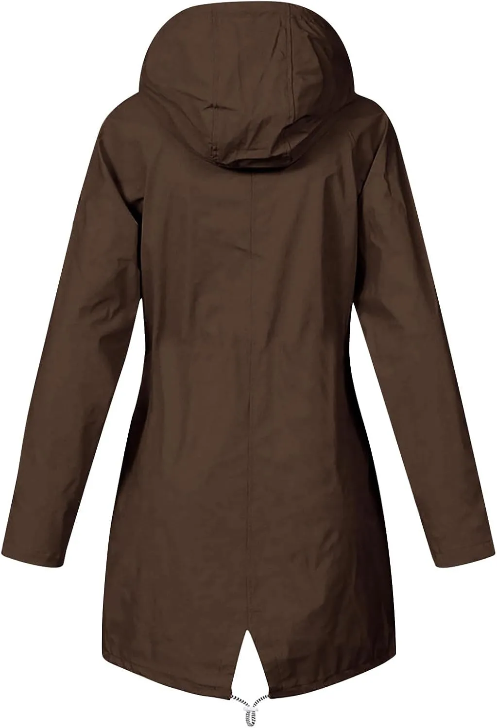 Rain Jacket for Women Lightweight Long Hooded Raincoat Waterproof Outdoor Hiking Travel Windbreaker Trench Coats