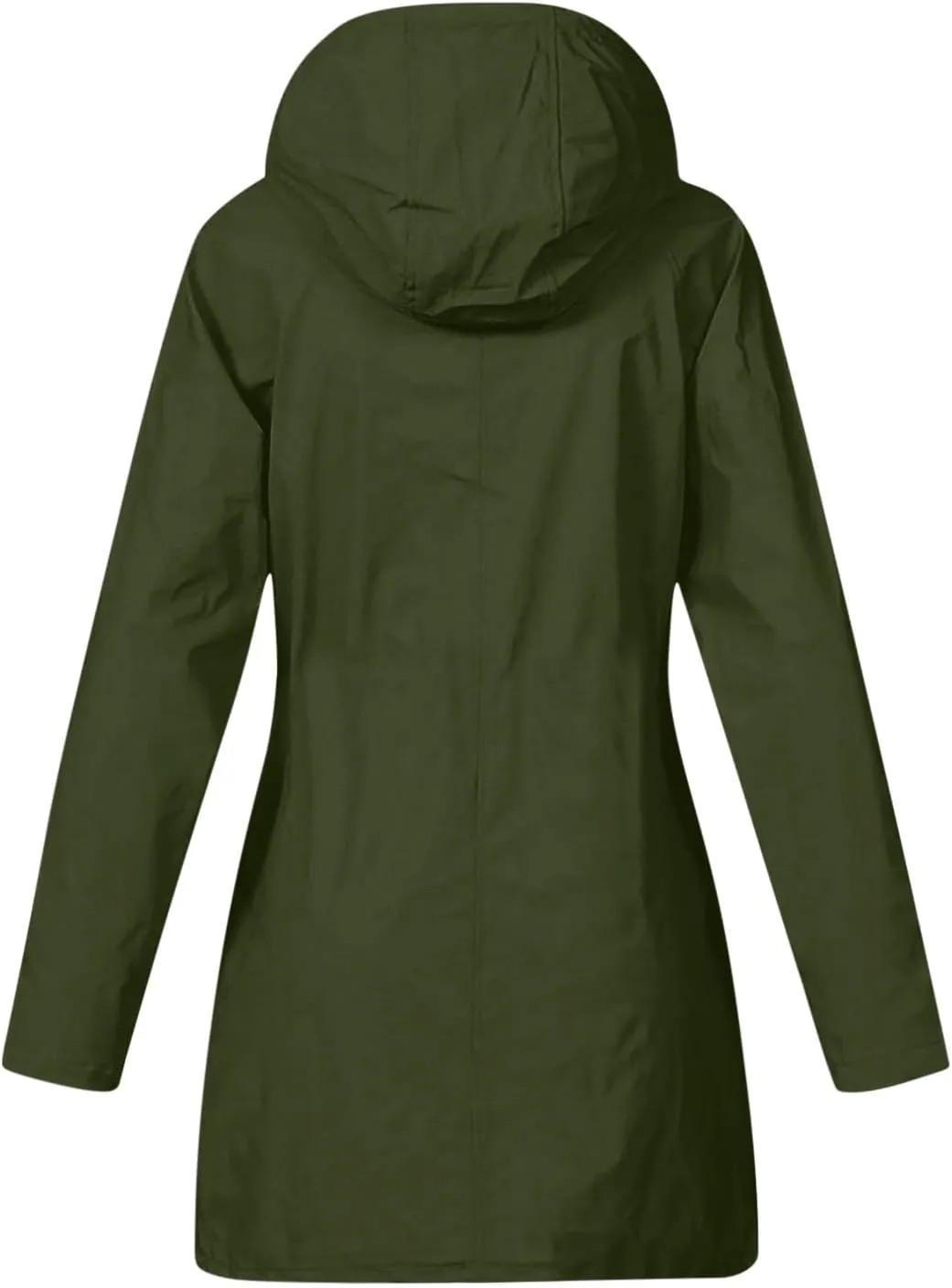 Rain Jackets for Women Waterproof Hooded Anoraks Lightweight Trench Coat Solid WindBreaker Fall Outfits with Pockets