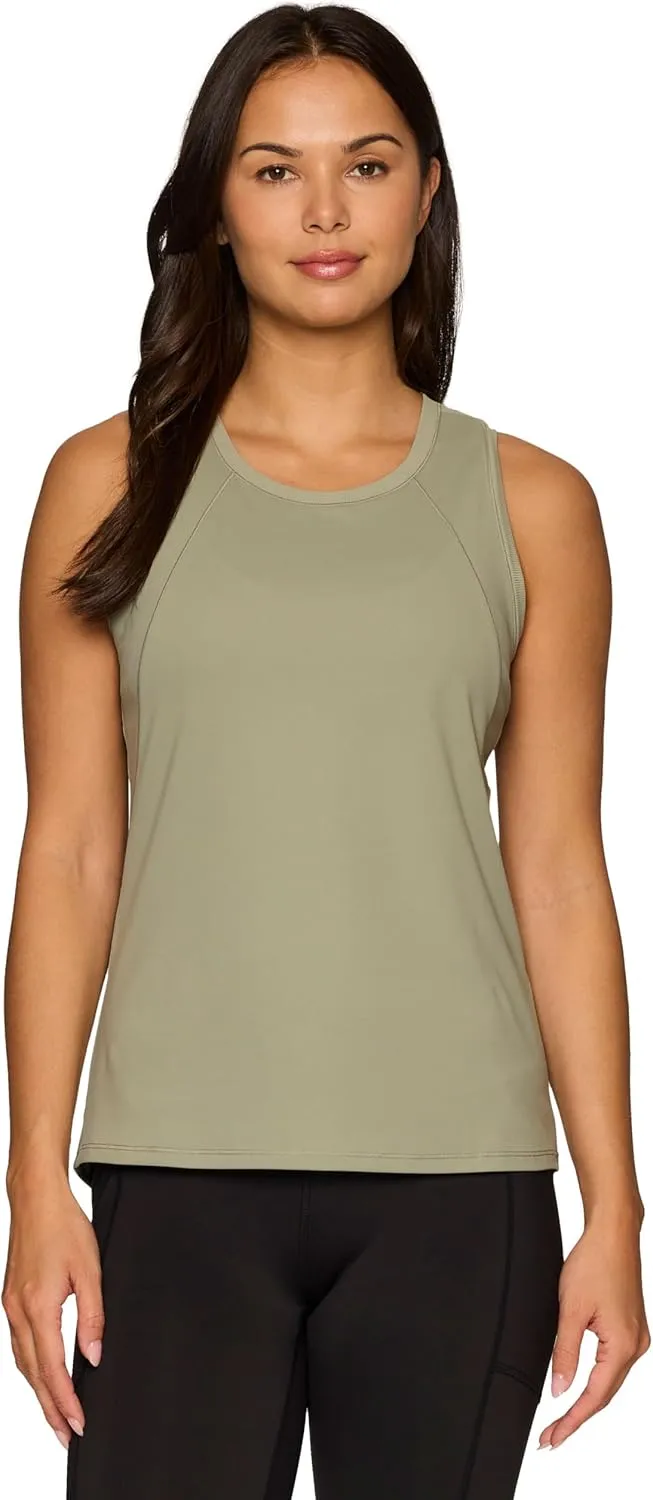 RBX Active Women's Workout Tank Top, Buttery Soft Ribbed Panel Fashion Novelty Tank for Casual Wear, Workouts, Yoga