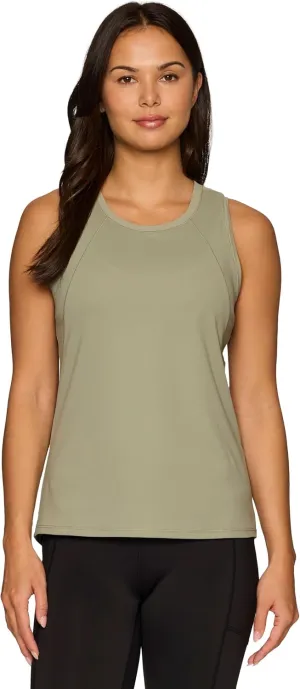 RBX Active Women's Workout Tank Top, Buttery Soft Ribbed Panel Fashion Novelty Tank for Casual Wear, Workouts, Yoga