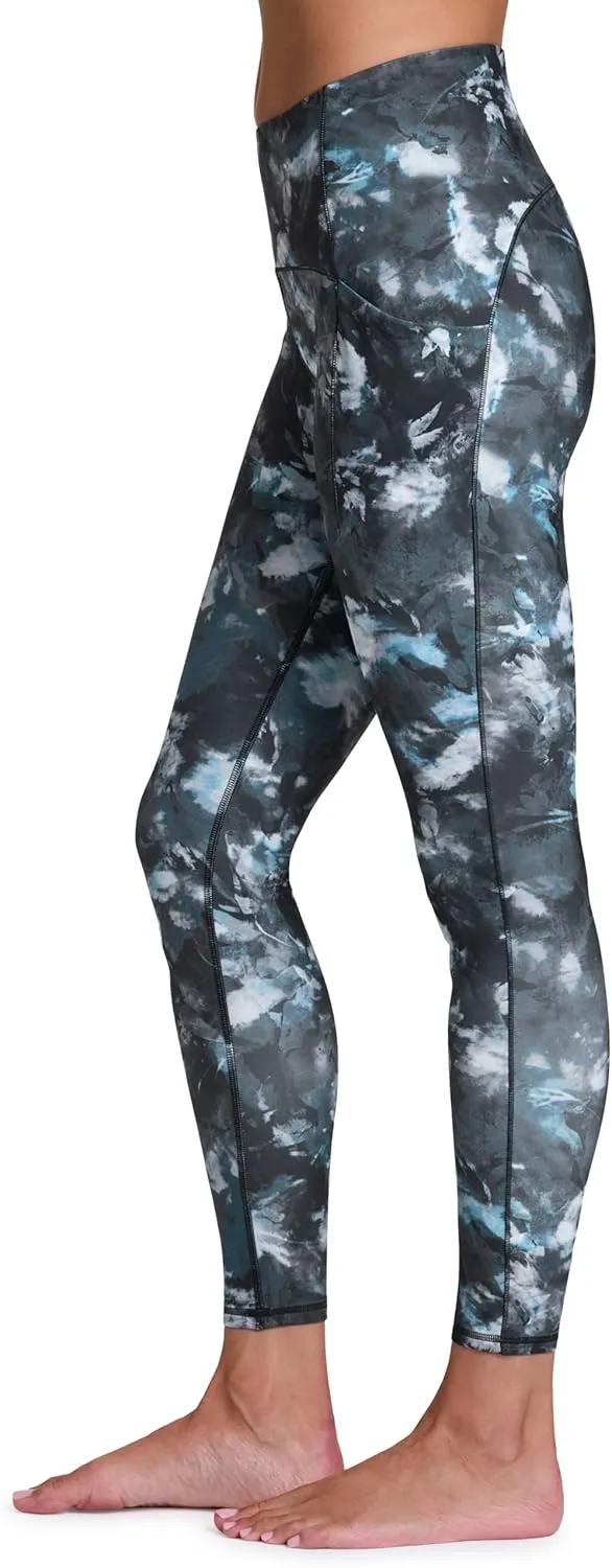 RBX Women's Full Length Legging with Pockets, Printed Workout Leggings for Women Squat Proof High Waisted Leggings for Yoga