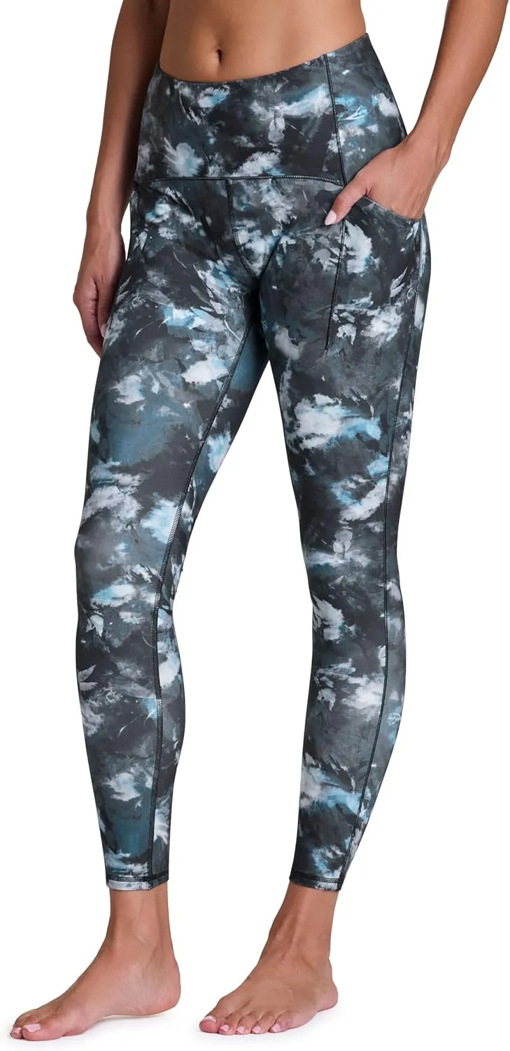 RBX Women's Full Length Legging with Pockets, Printed Workout Leggings for Women Squat Proof High Waisted Leggings for Yoga