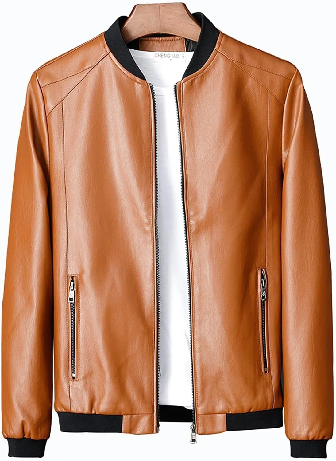 Real Leather Jacket Men Collar Winter Autumn Men Club Coat Long Jacket Stand Men's Coats Jackets Vintage Jacket Men