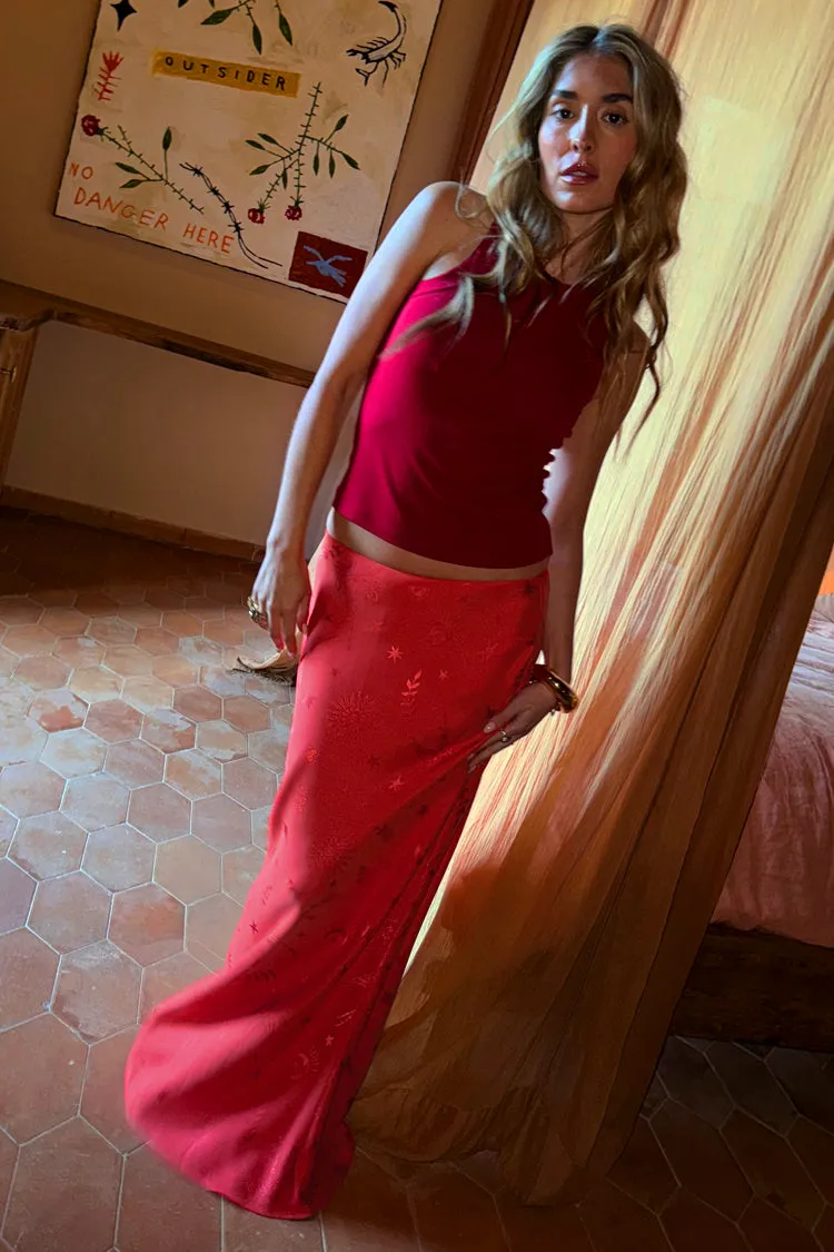 Red Swallow Romance Maxi Dorris Skirt