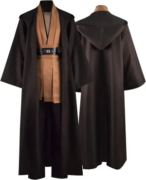 Rongxu Mens Tunic Robe Cosplay Costume Adult Tunic Hooded Robe Outfit Full Set Halloween Costume US Size