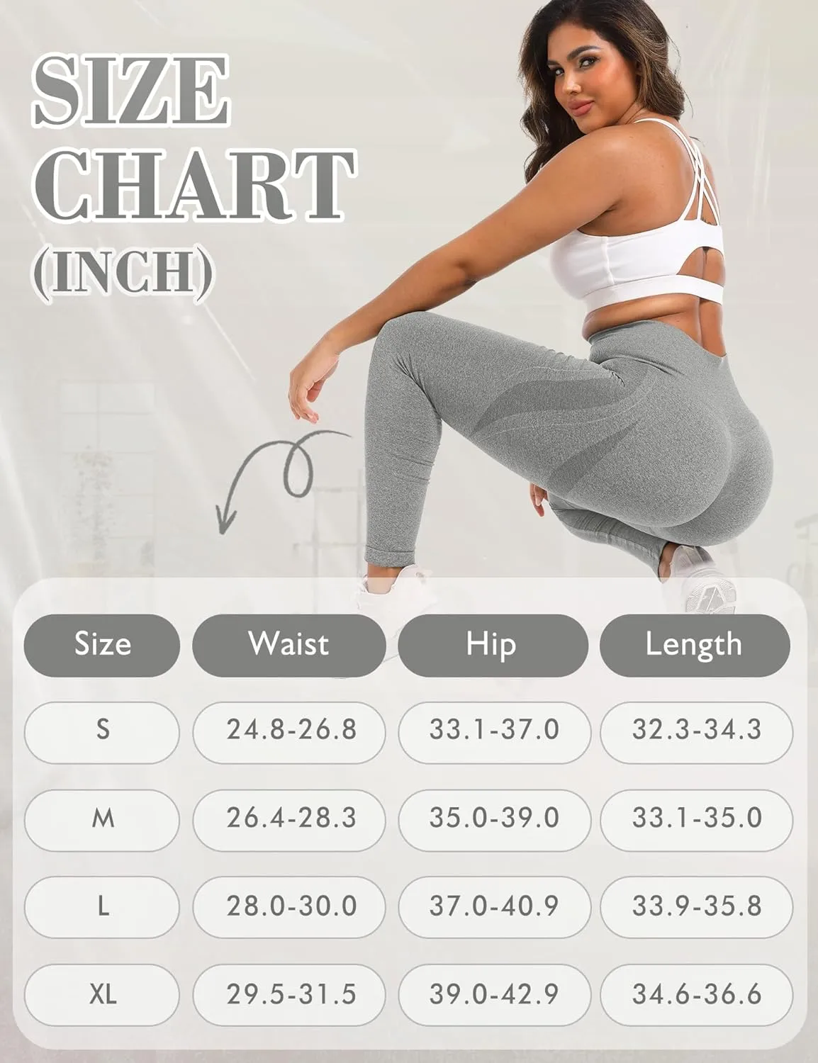 Scrunch Butt Lifting Leggings for Women Empower Seamless Workout Gym Leggings High Waist Tummy Control Yoga Pants
