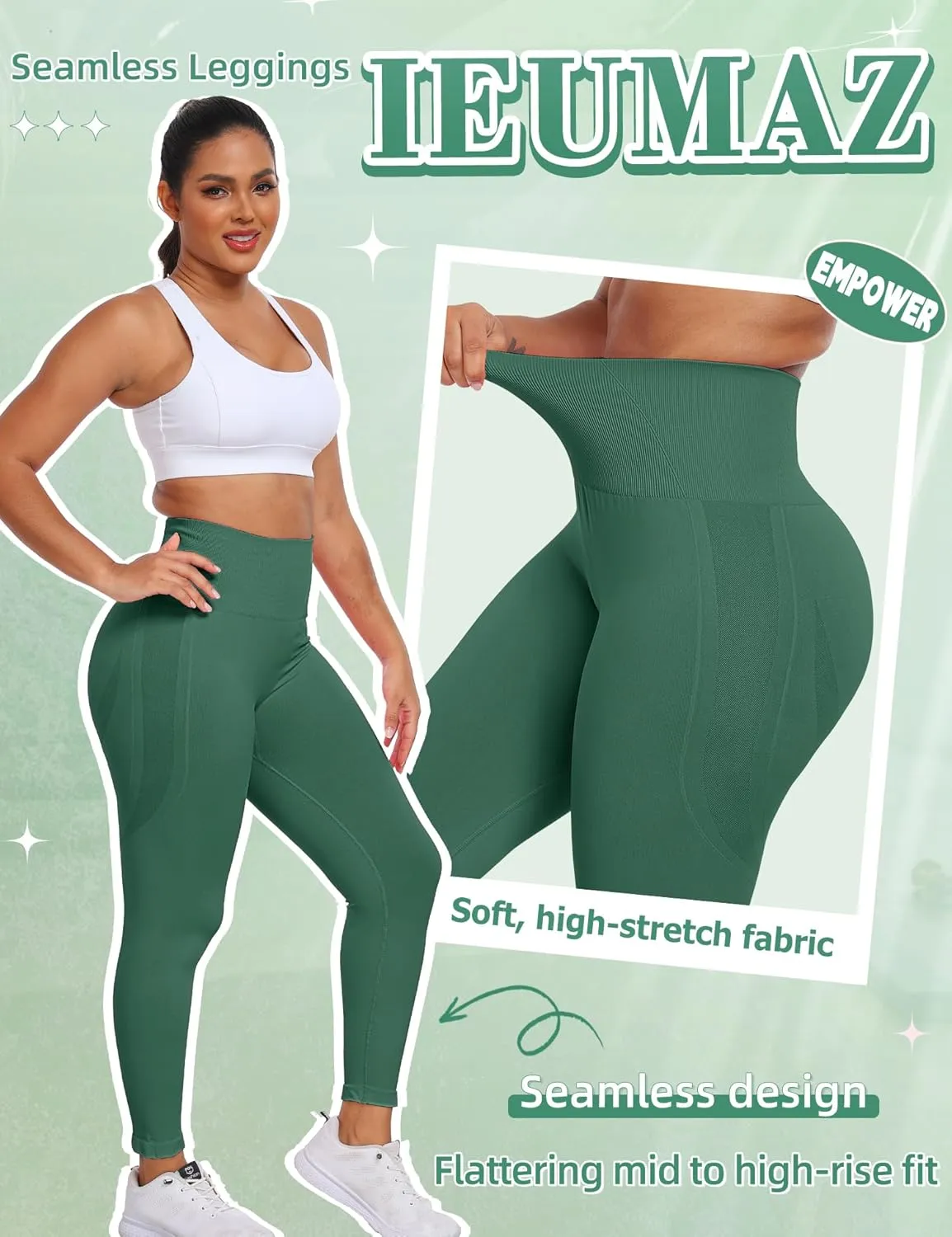 Scrunch Butt Lifting Leggings for Women Empower Seamless Workout Gym Leggings High Waist Tummy Control Yoga Pants