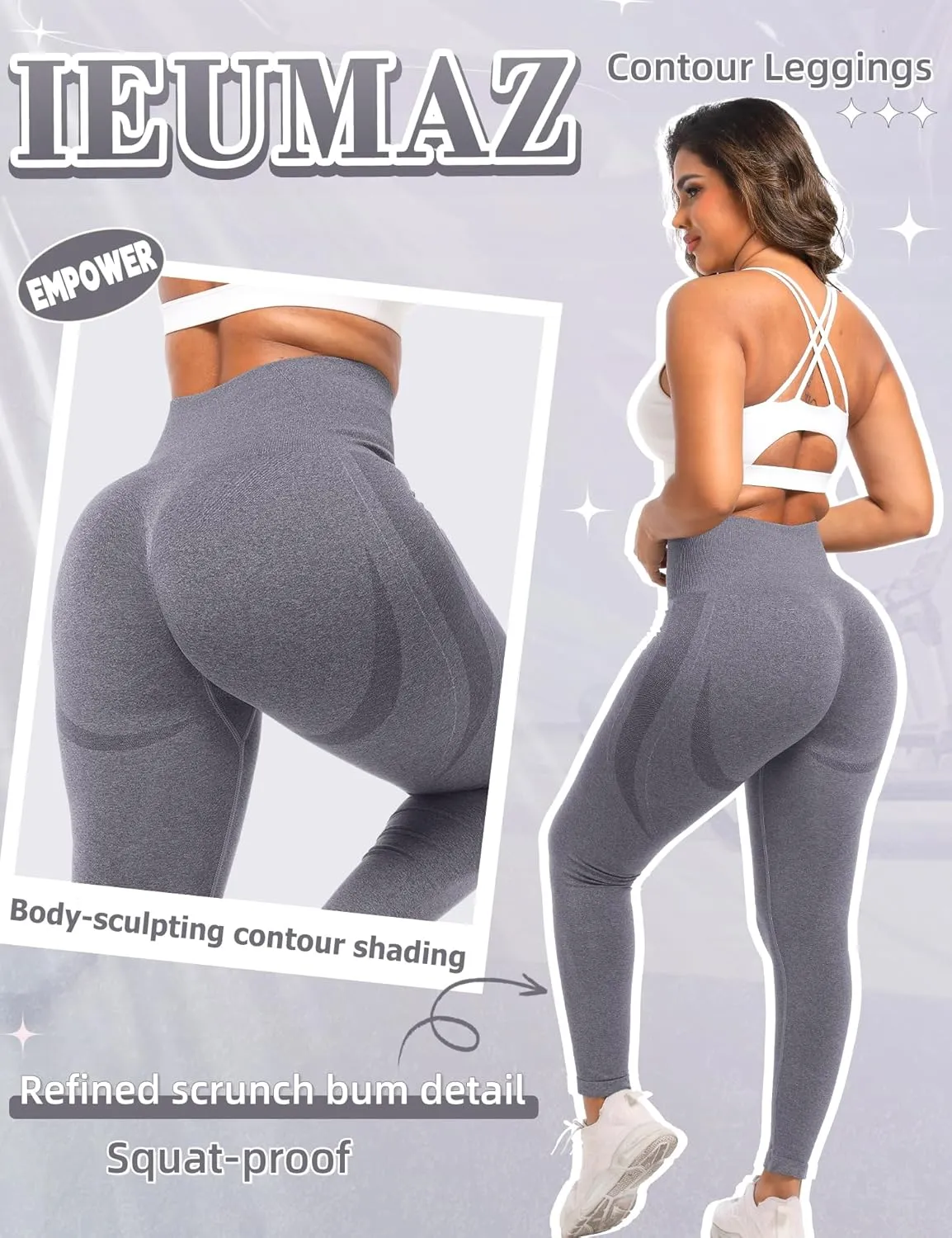 Scrunch Butt Lifting Leggings for Women Empower Seamless Workout Gym Leggings High Waist Tummy Control Yoga Pants