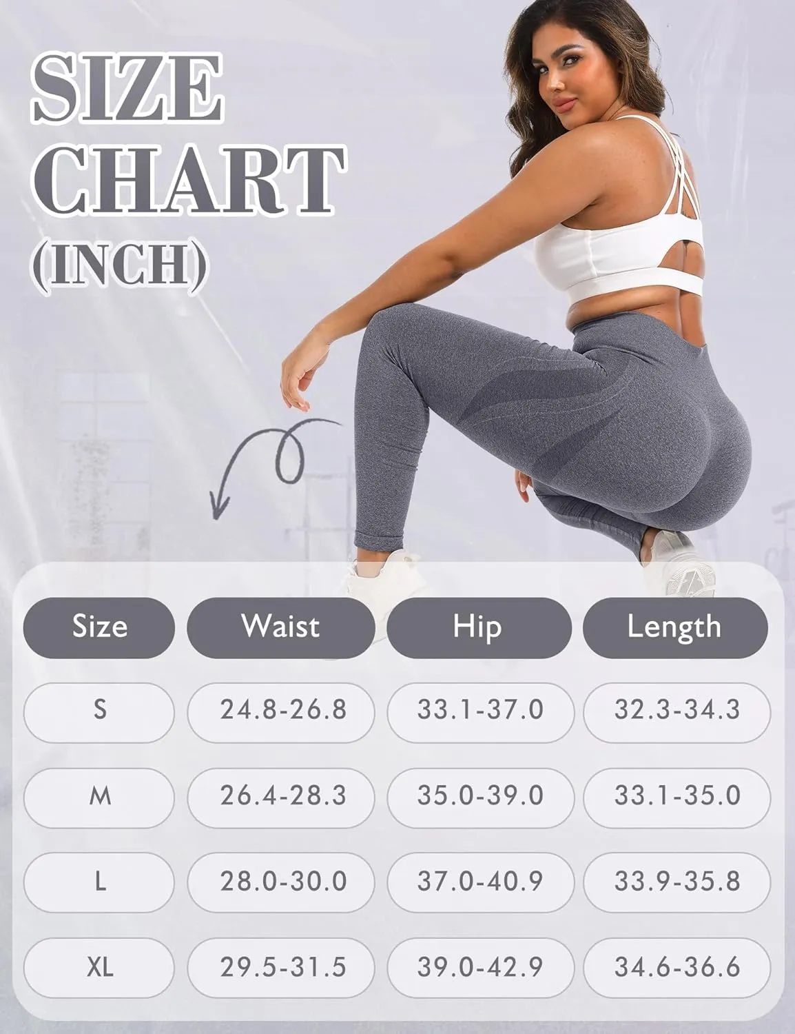 Scrunch Butt Lifting Leggings for Women Empower Seamless Workout Gym Leggings High Waist Tummy Control Yoga Pants