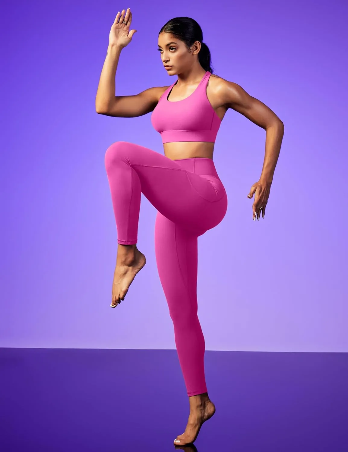 Scrunch Butt Lifting Leggings for Women Tummy Control No Front Seam Compression Workout Leggings with Pockets Yoga Pants