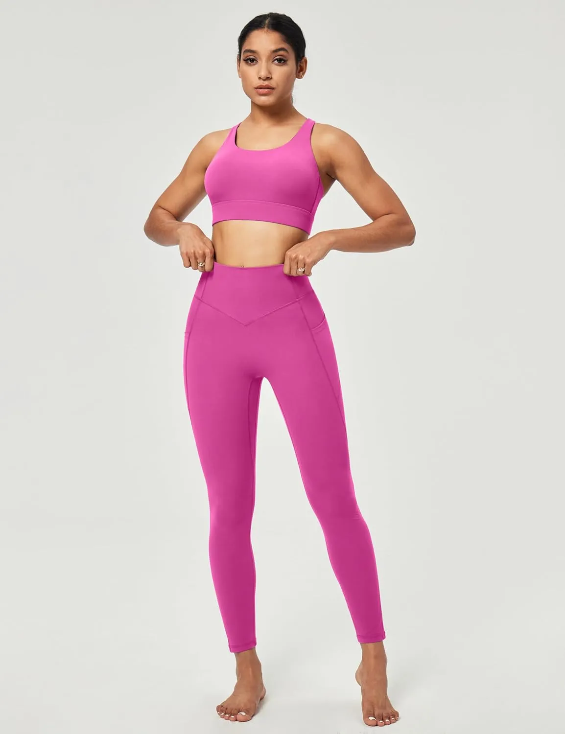 Scrunch Butt Lifting Leggings for Women Tummy Control No Front Seam Compression Workout Leggings with Pockets Yoga Pants