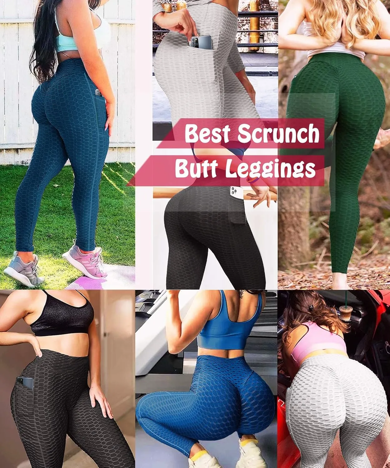 Scrunch Butt Lifting Leggings with Pockets for Women Butt Lift High Waisted Peach Lift TIK Tok Leggings Yoga Pants