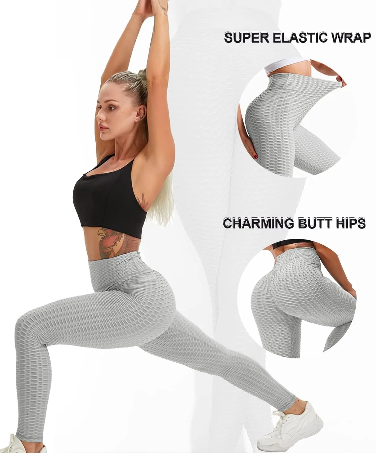 Scrunch Butt Lifting Leggings with Pockets for Women Butt Lift High Waisted Peach Lift TIK Tok Leggings Yoga Pants