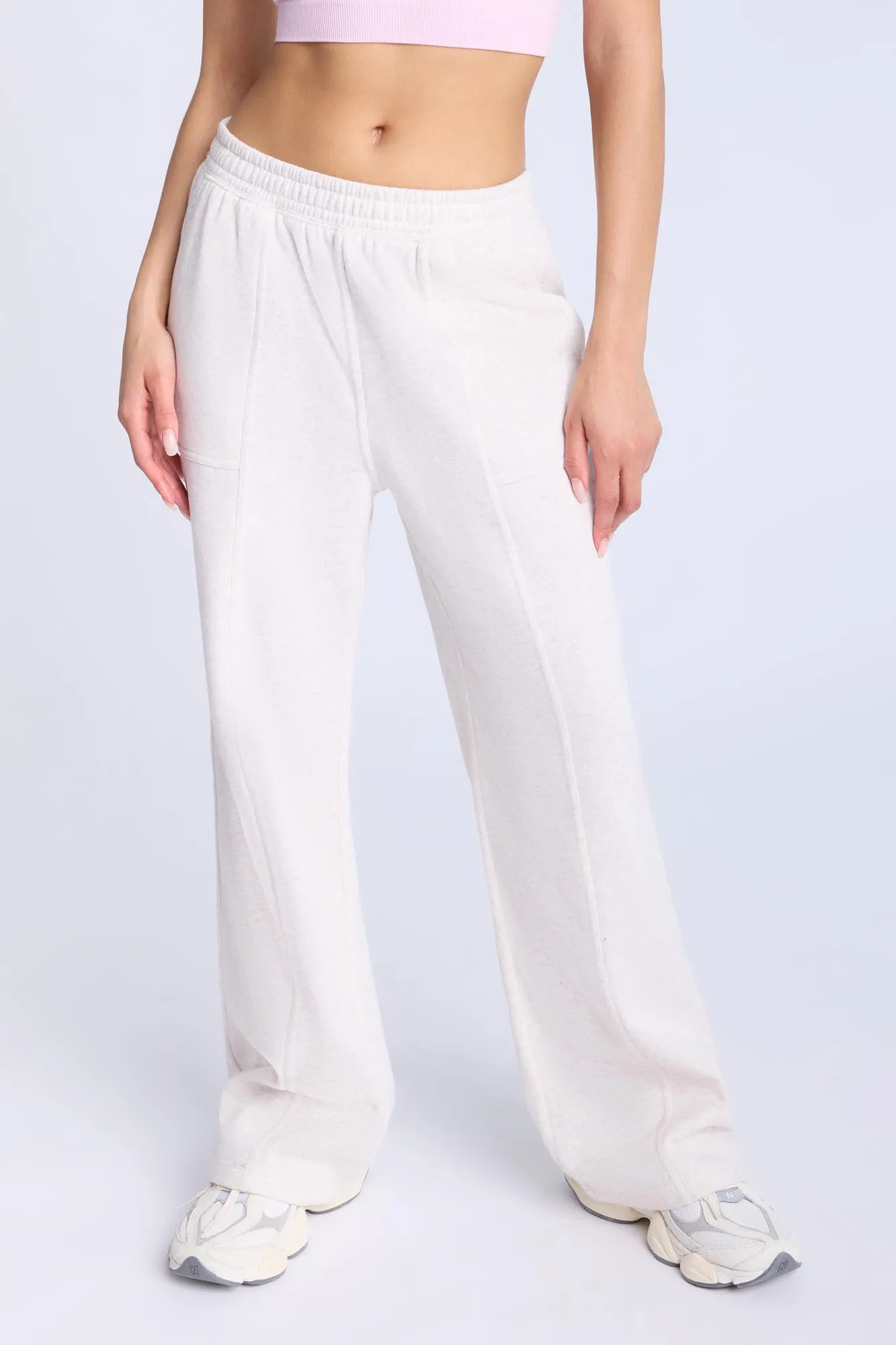 Seam Detail Wide Leg Sweatpants
