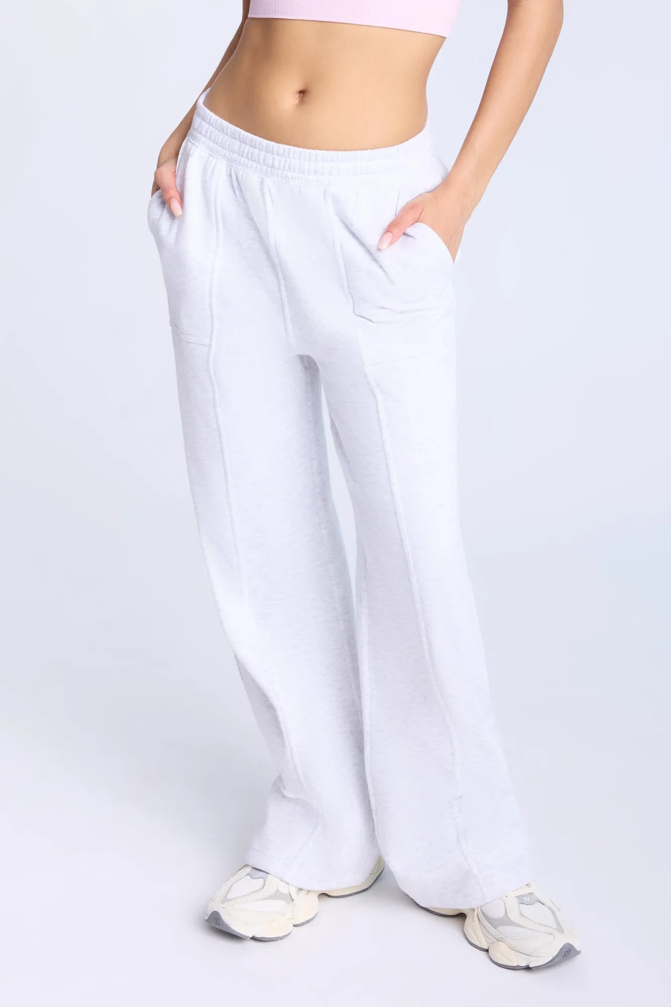 Seam Detail Wide Leg Sweatpants