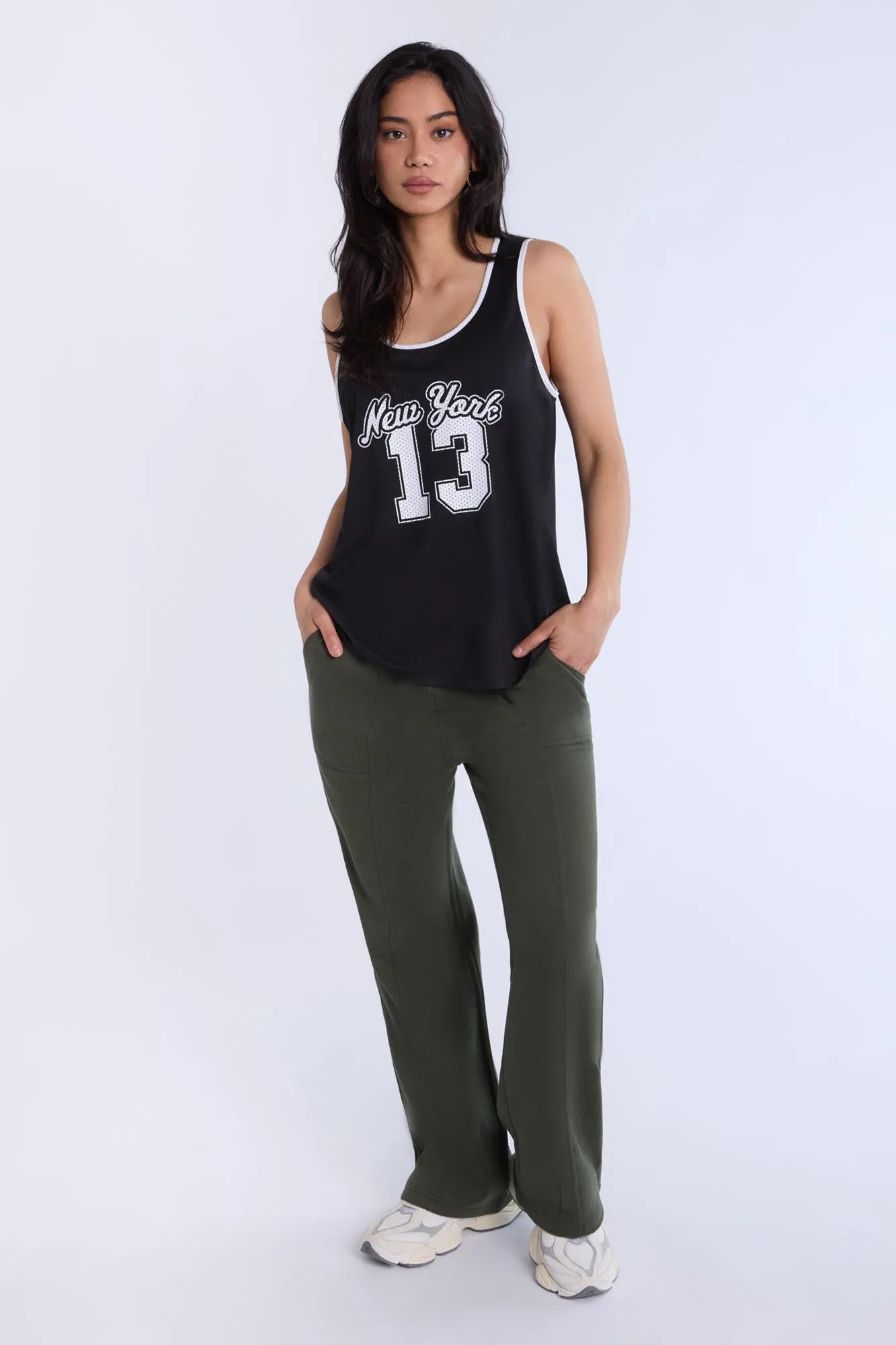Seam Detail Wide Leg Sweatpants