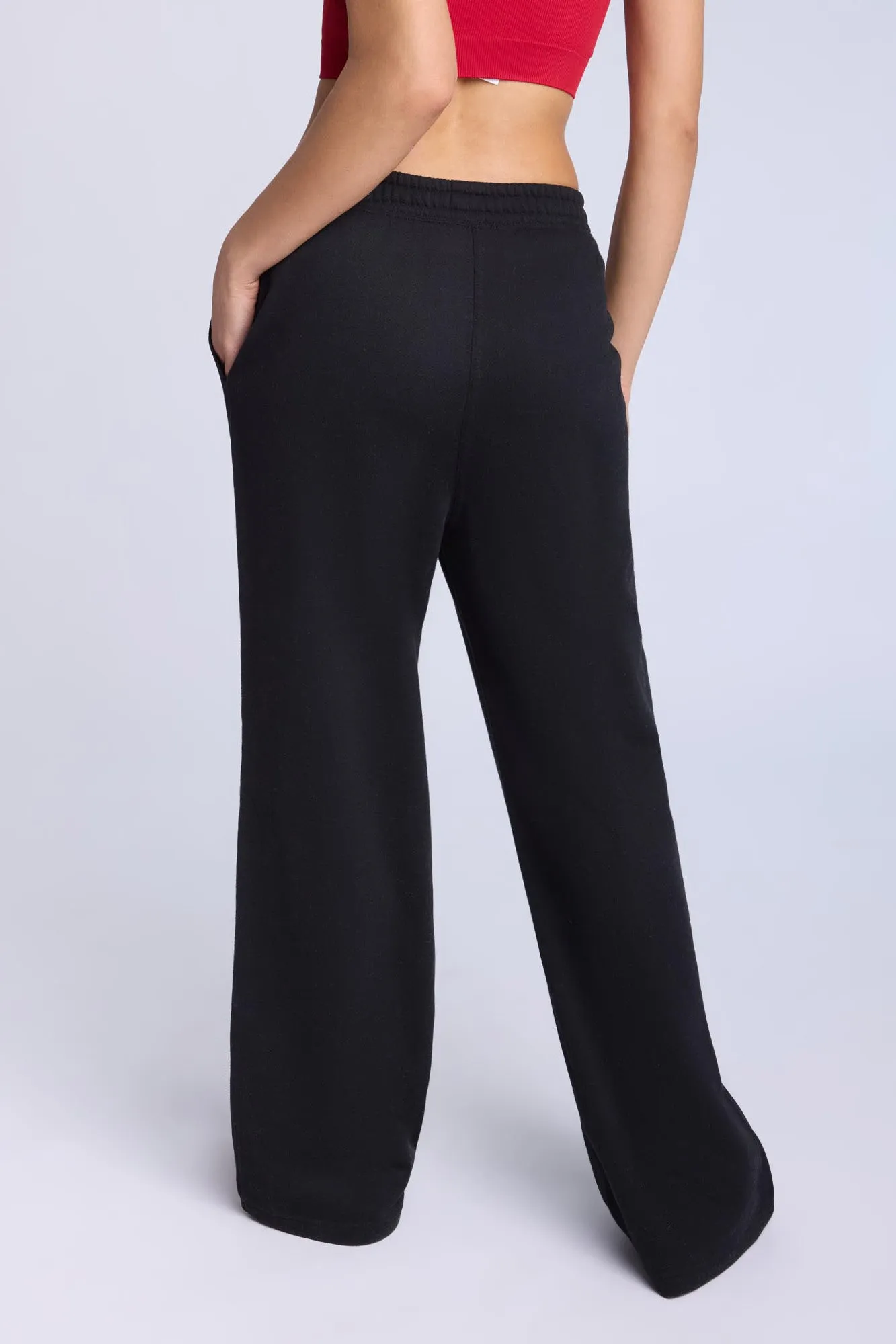 Seam Detail Wide Leg Sweatpants