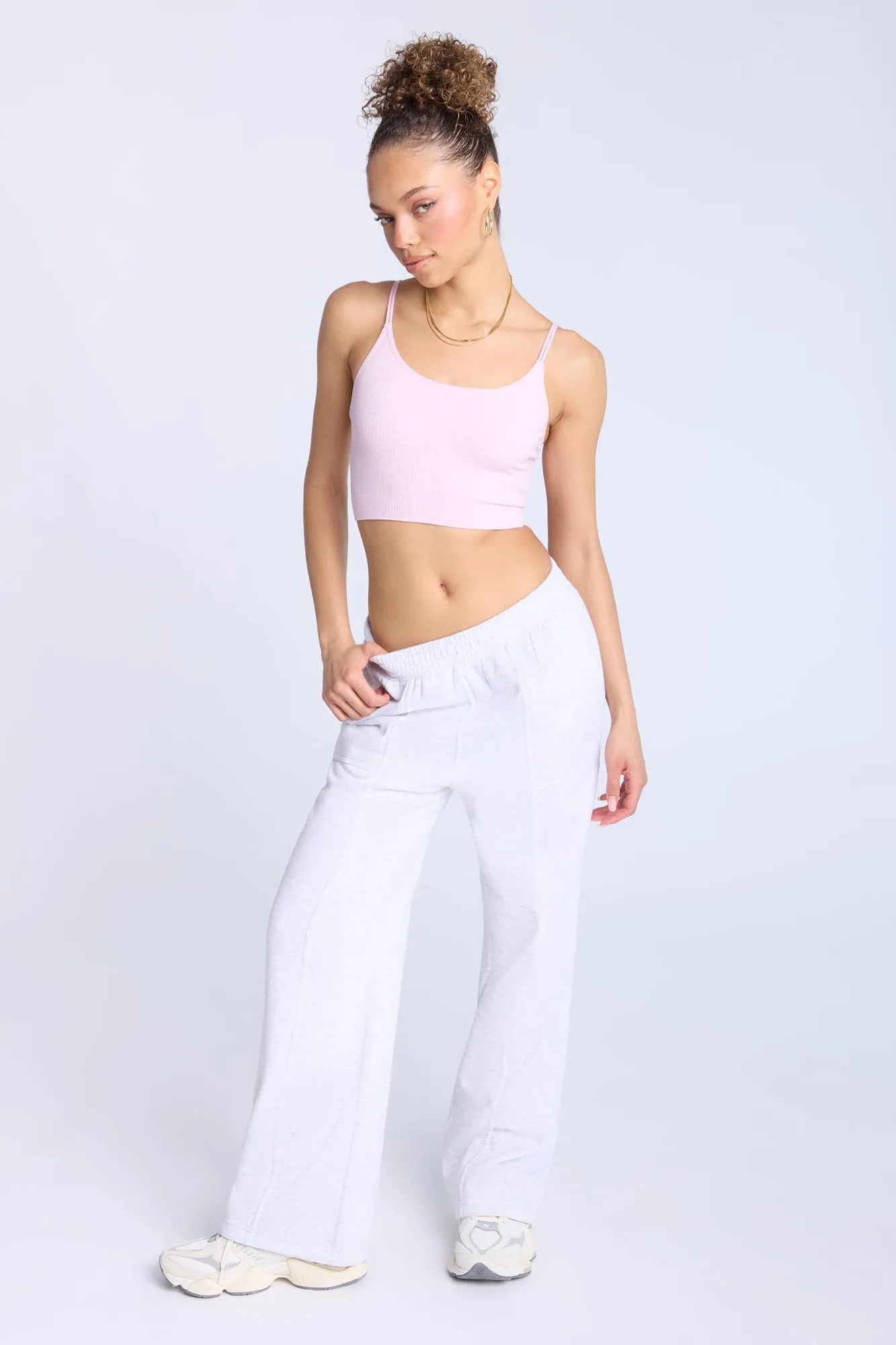 Seam Detail Wide Leg Sweatpants
