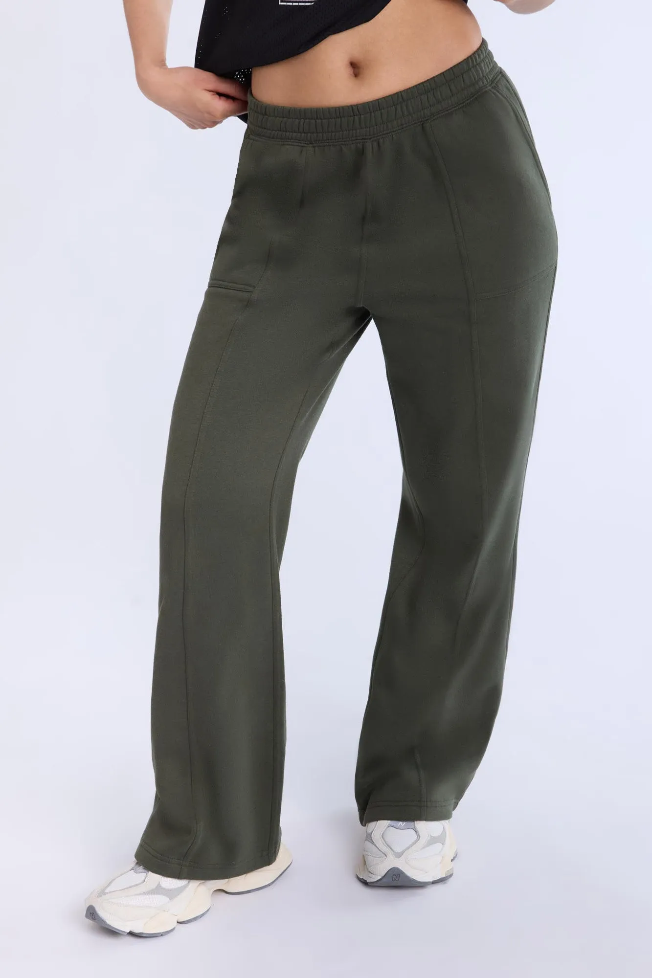 Seam Detail Wide Leg Sweatpants